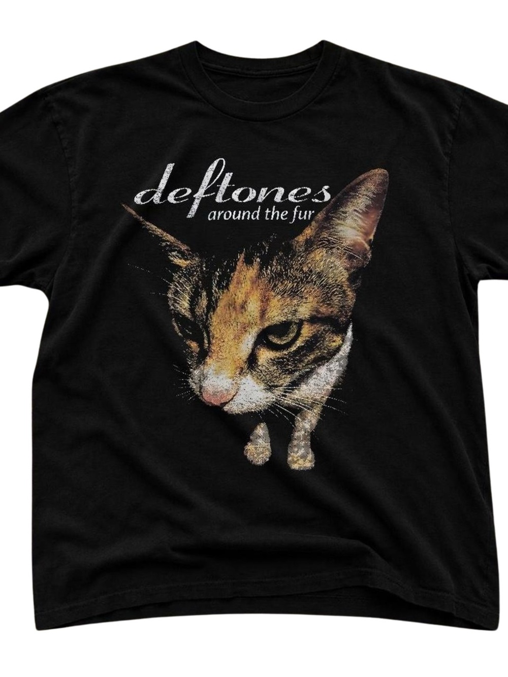 Gildan Deftones "Around the Fur" Cat Graphic Tee - Black